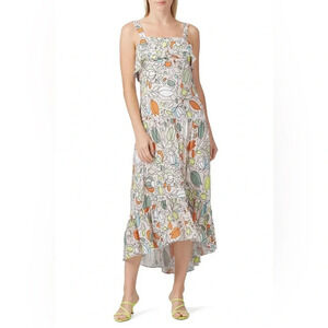 Slate & Willow Cottagecore Boho Floral Peasant Midi Dress Sleeveless Size 6